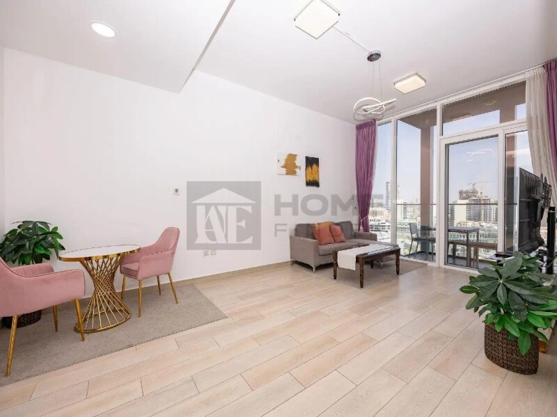 Apartment for Rent in Bloom Tower B - Jumeirah Village Circle, Dubai - Fully Furnished | Pool View | Large balcony at 85000 AED