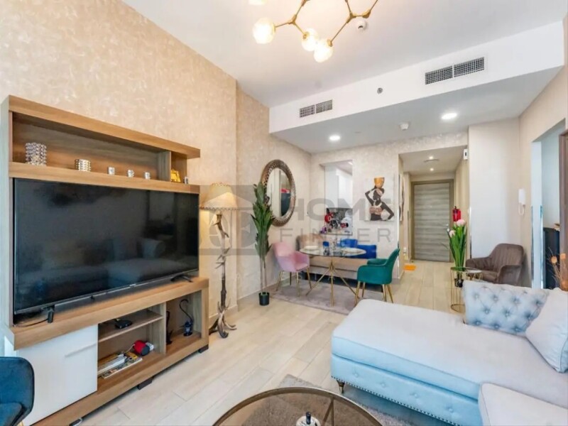 Apartment for Rent in Bloom Tower B - Jumeirah Village Circle, Dubai - Fully Furnished | 4 Cheques | Open Community View at 75000 AED