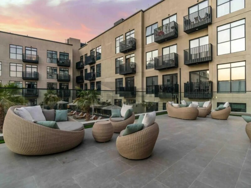 Apartment for Sale in Beverly Residence 1 - Jumeirah Village Circle, Dubai - Fully Furnished Studio | Rented Unit | High ROI at 640000 AED