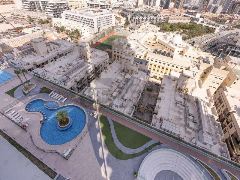 Apartment for Rent in Bloom Tower B - Jumeirah Village Circle, Dubai - Fully Furnished | Pool View | Large balcony at 85000 AED