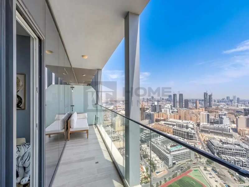 Apartment for Rent in Bloom Tower C - Jumeirah Village Circle, Dubai - High Floor | Furnished | 6 Cheques at 80000 AED
